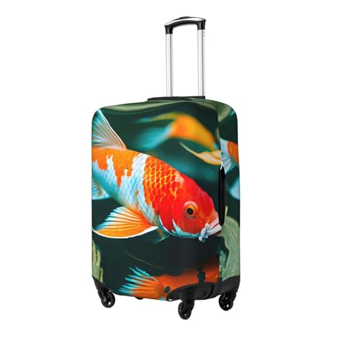 Pretty Koi Fish Print Luggage Suitcase Cover Protector Luggage Washable Covers With Concealed Zipper2