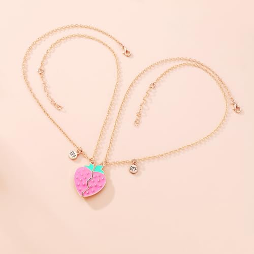 DOYYCA Best Friend Necklace Gifts Friendship Necklace Matching Magnetic Pineapple Watermelon BFF Necklace for 2 Girls Friendship Gifts4