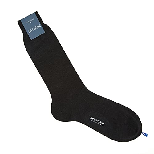 Bresciani Mid-Calf Merino Wool Men's Italian Dress Socks2