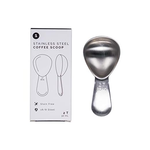 Brushed Stainless Steel Coffee Scoop
