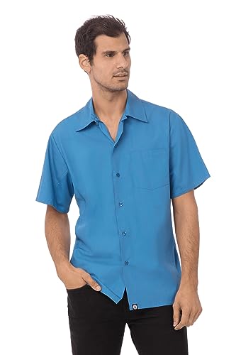 Chemise de cuisine homme Chef Works en polycoton respirant