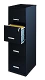 Office Designs 20739 Archivero Vertical de Cuatro Gavetas, Tamaño Carta, Color Negro