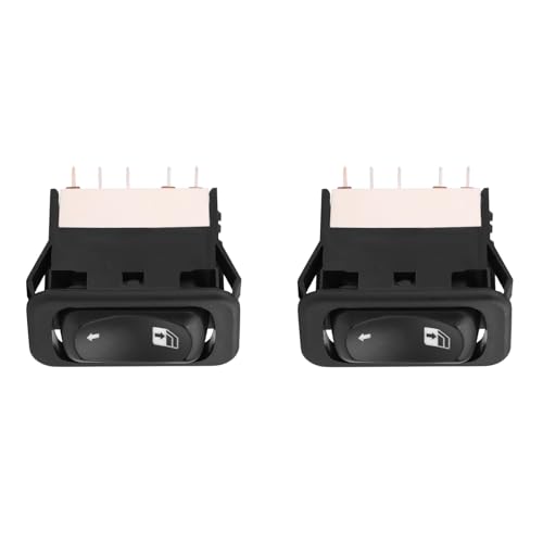 Power Window Switch, Pack of 2 Black ABS Plastic Car Single Power Right Master Window Switch Button A06-30769-027 Replacement For Century 2001-2011
