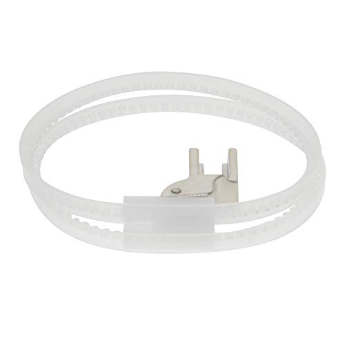 Image of Othmro 3Pcs #T35 Double Ring Presser Foot - Plastic and Steel for Industrial Sewing Machine - High Shank Hinged Feet in White