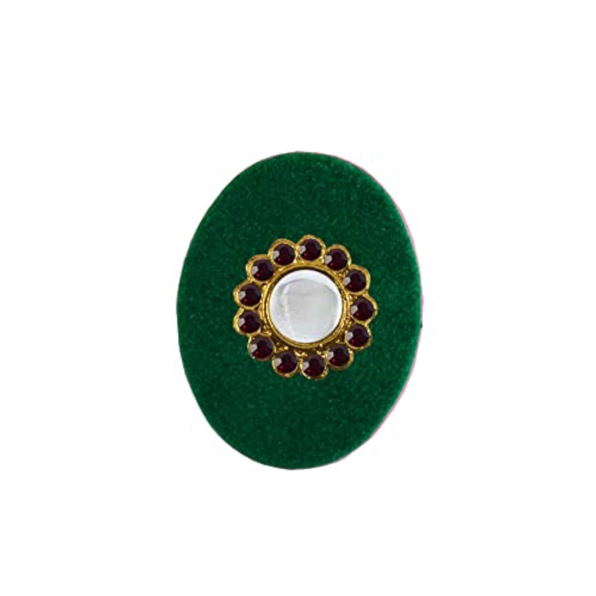 Kundun Stone Stud Sari Pin Brooch, Festive Accessory