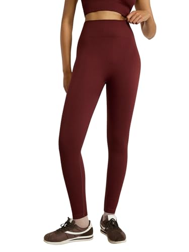 Image of CAVA Seamless Cinched Leggings for Women | High Stretch, Ribbed Waistband, Compression Fit, Moisture-Wicking | Sculpting Activewear Bottoms