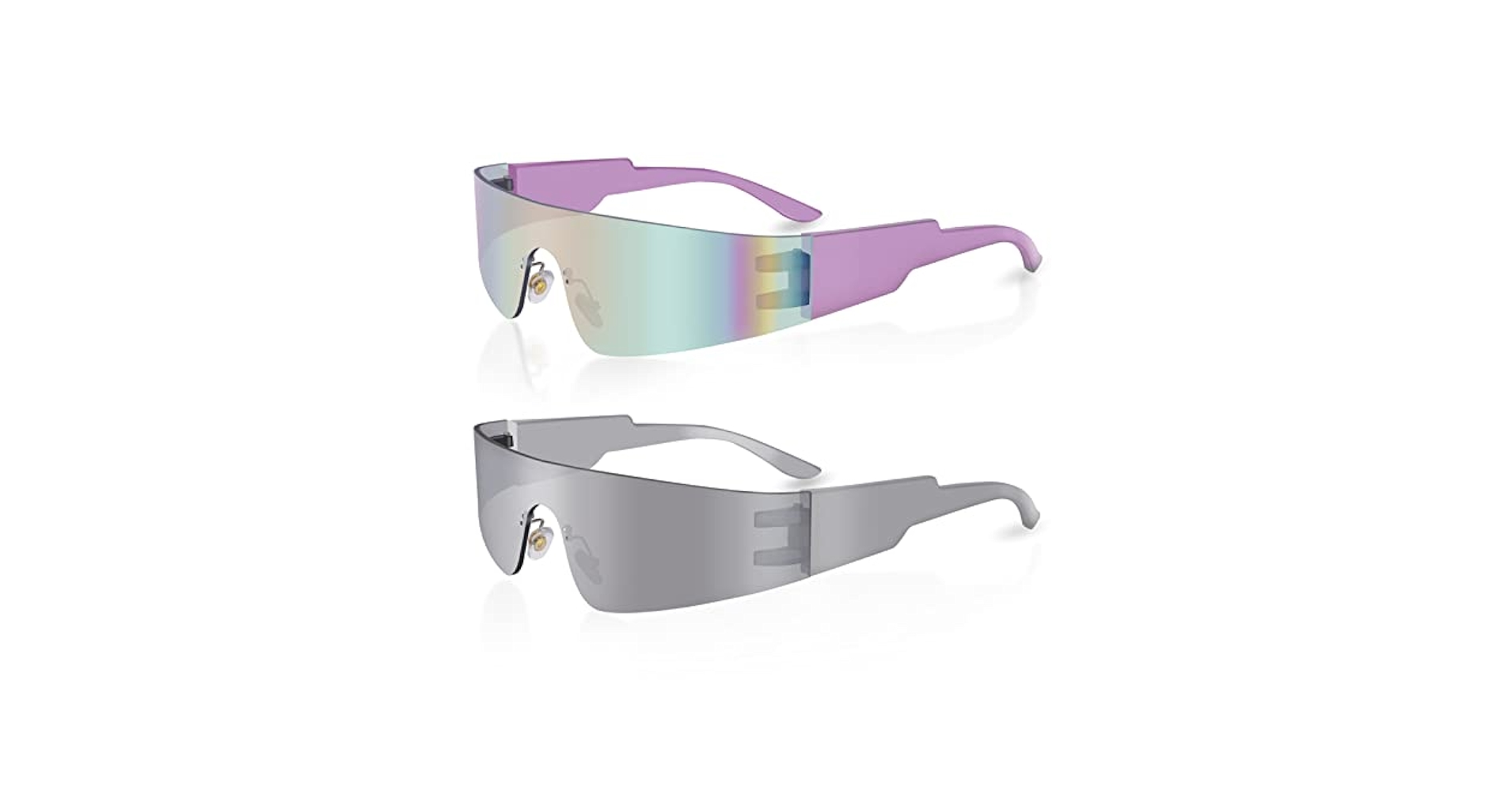 Amazon.com: Futuristic Wrap Around Fashion Sunglasses Y2K