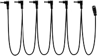 1 to 6 Way Daisy Chain Cable for 9V power adapter Up to 6 pedals can be connected to the power supply The cable length between each plug is 30cm Voltage: 9V,Current: 2000mA (Max) Package Included: 1x 6 way guitar effect pedal power supply splitter ca...