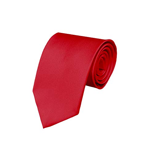Tieguys Solid Red color Formal Tie Satin Neckties