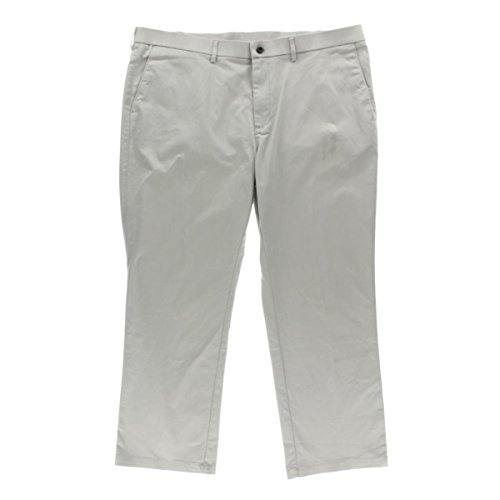 Haggar Men's Performance Straight-Fit Comfort Flex Waist Slacks Pants 44W x 32L Ash Grey