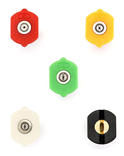QWORK® 5 Pack, Pressure Washer Spray Nozzle Tips, 1/4 Inch, 2.5 GPM 4 QWORK® 5 Pack, Pressure Washer Spray Nozzle Tips, 1/4 Inch, 2.5 GPM - Image 4