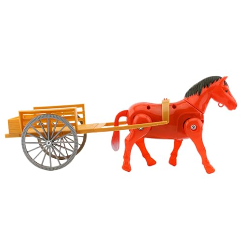 Jouets pour Chevaux et charrettes, Jouets pour charrettes tirées par des Chevaux - Jouet de calèche électrique,Décoration d'ornement de calèche de...
