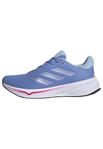 adidas Mujer Response Runner Shoes, Blue Fusion/Blue Spark Met./Shock Pink, 38 EU