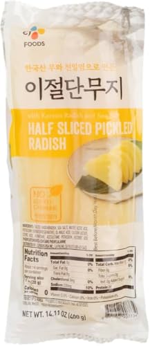 Half Sliced Pickled Radish With Korean Radish And Sea Salt, 14.11 Oz | Takuan-Zuke Radish