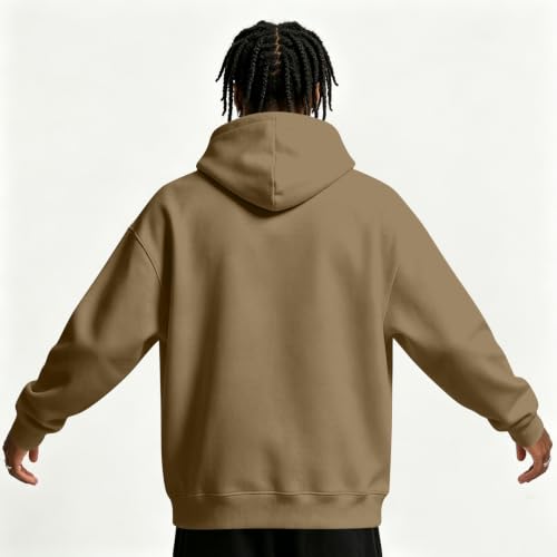 Oversized Hoodie for Men Loose Fit Vintage Fleece Mens Sweatshirts - image 7