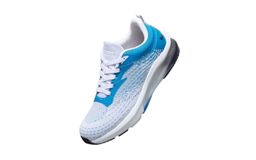 Neeman's The Comfornauts Sneakers for Men | Comfortable and Flexible | Casual Shoes for Men | Durable, Stylish and Lightweight | Walking Running Shoes | EVA Sole Lace Up Sneakers | White Blue, UK7