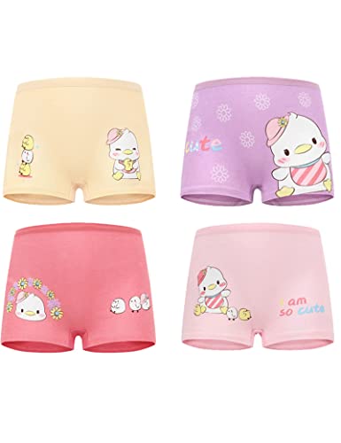 Kiench Girls Underwear Toddler Cotton Boyshort Panties 4 Pack - Main Image