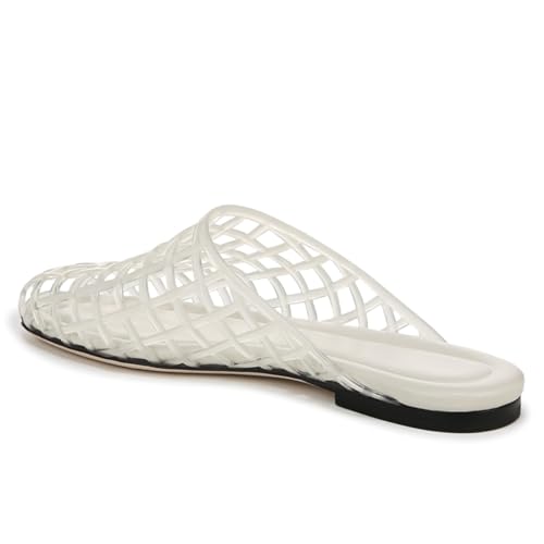 Image of Jelly Shoes for Women Jelly Mesh Flat Sandals Closed Toe Round Toe Slides Flats Slip on Summer Slippers Mules