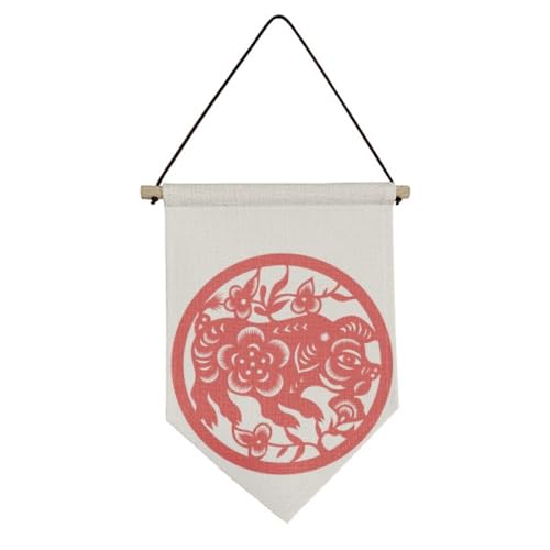 Bannière en toile cochon : idée cadeau déco maison originale