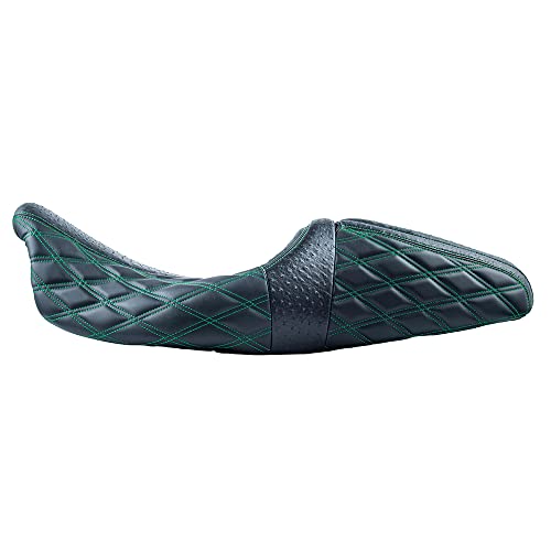 Advanblack Gel Touring 2 Up Seat Fit for 2009+ Harley Touring Models(Green Stitching, Raptor Seat) - Thumbnail 3