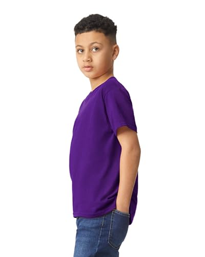 Image of Gildan Youth Heavy Cotton 100% Cotton T-Shirt 20F Purple Large