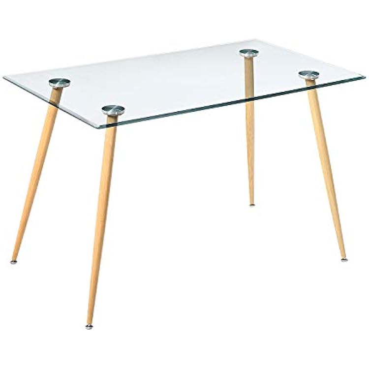 Small Modern Glass Dining Table for with Wood Togo Ubuy