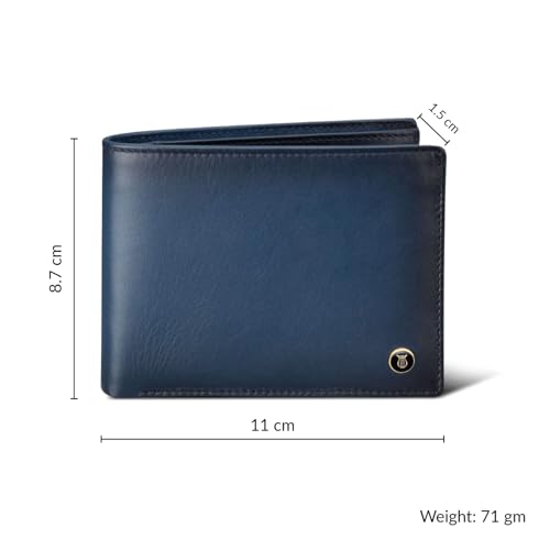 Image of LAPIS BARD Ducorium Bi Fold Evening Wallet with Additional Sleeve Blue