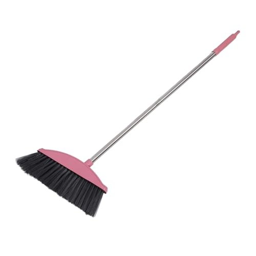Cabilock Long Handle Sweep Broom Pink Sweeping Broom for Home Kitchen Room Random Style
