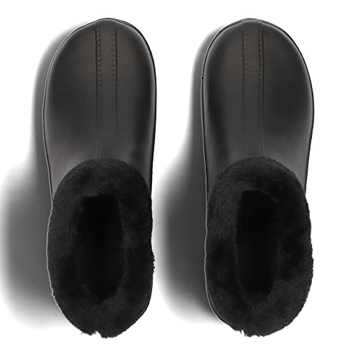 PLAME Gefütterte Gummistiefel - Herren & Damen EVA Stiefel, Warme Regenstiefel 36-46 EU (Schwarz, 39)