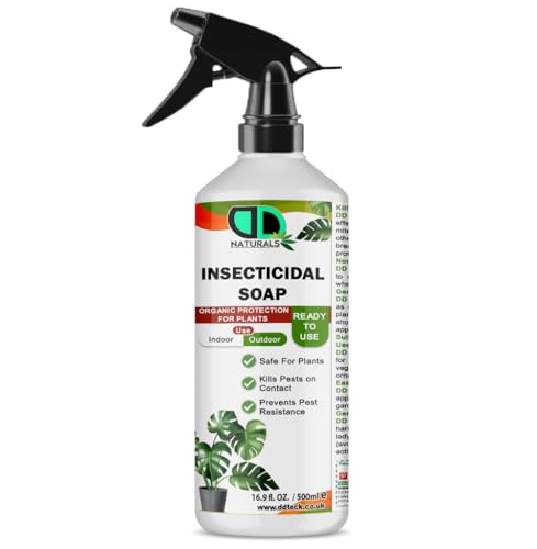 DD Teck 100% Natural Insecticidal Soap Insecticidal Soap for Plants Organic & Biodegradable Formula Kills Aphids Mites & Thrips Eco-Friendly & Non-Toxic (500ml Spray)
