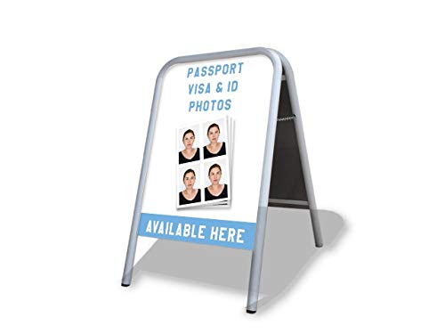 Passport & ID Photos Large A Board Pavement Sign MEGA Listing Outdoor Street Advertising Display...