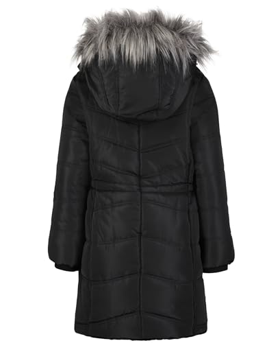 Calvin Klein Girls' Hooded Winter Puffer Jacket, Full-Length Heavyweight Coat with Fleece Lining2