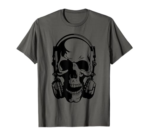 Tête de mort avec écouteurs T-Shirt