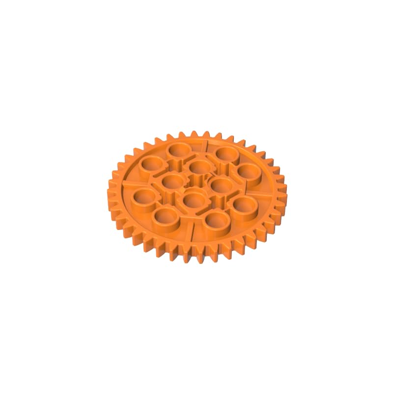 3649 Gear Technic Gear 40 Tooth 10 Pieces GDS-1099 Compatible with Lego Building Blocks Color:Orange โ image 1