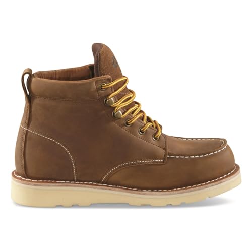 Guide Gear 6” Wedge Moc Toe Work Boots for Men, Leather Construction Ankle Shoes, Moisture-Wicking Lining3