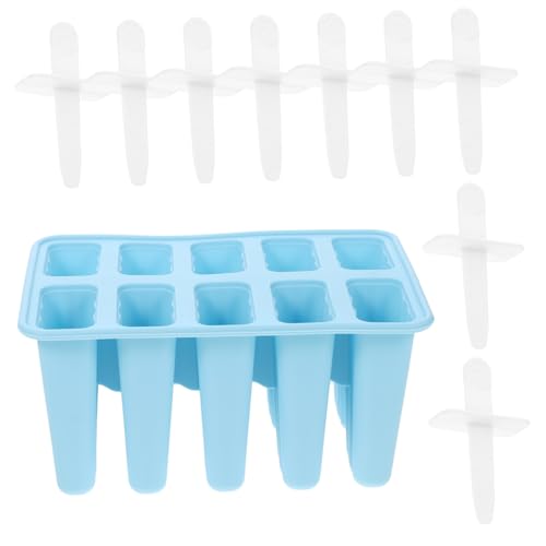 VALICLUD 10Cuadrículas Hielo de Silicona Paletas de Cavidades Material de Alimenticio sin Helados y Postres Congelados