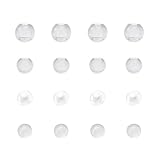 GRIRIW Almohadillas de Clip Oreja Transparentes y Antidolor de Silicona, 80 Piezas Forma C y Redonda, Antideslizantes, para Mujeres
