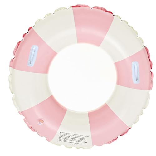 Tubes with Fun Prints, Inflatable Floats Swimming Toys, Inflatable Floating Tubes for Adults,Classic Striped Inner Tubes for Pool, Bachelorette Pool Floaties for Summer Beach Party Decor