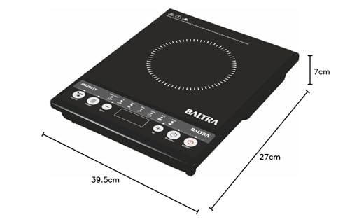 Image of BALTRA Majesty Induction Cooktop 1400 W | 7 Versatile Cooking Modes | Cool Touch Surface, Preset your Timer, Overheat Protection, Energy Saver | Lightweight & Durable Induction | 1 Year Warranty