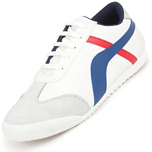 FAUSTO Men’s Lace-Up Casual Trendy Fashion Outdoor Sneakers for Outdoor|Fashion|Classic|Smart Design|Super Light|Speedy Runs|Walking|Lightweight|Anti Skid with TPR Sole