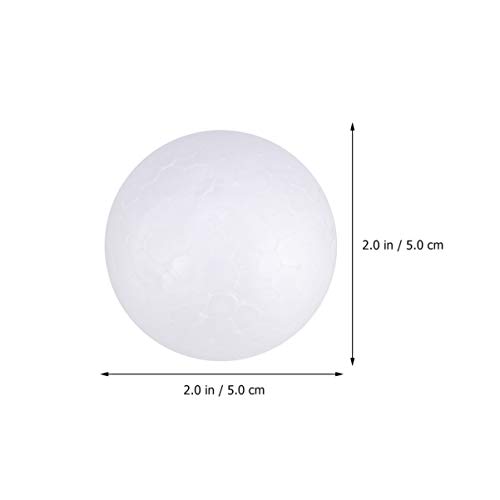 PartyKindom 50pcs Polystyrene Craft Balls Round Spheres Solid Wedding Decoration DIY Stuff for Party Crafts - Image 3