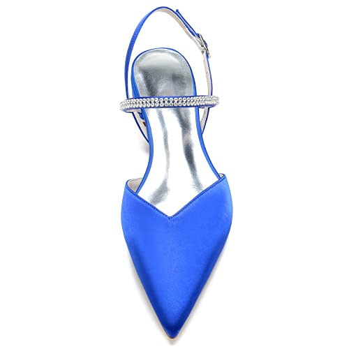 Womens Slingback Flats Shoes for Wedding Bride Comfortable Bridal Shoes,Champagne,8.54