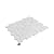 Basketweave Dolomite Marble Mosaic Tile — 5.00 sq ft Box of 5 Sheets — White and Gray Polished 12x12 in Mesh Sheets — Kitchen Backsplash, Bathroom, Shower, Pool Accents
