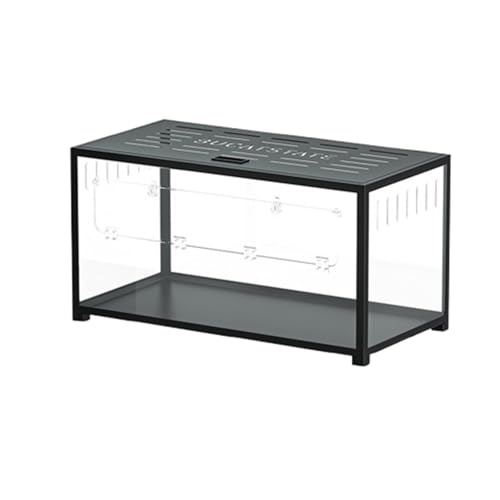 透明ラビットケージは、様々なスタイルをご用意しており、組み立ても簡単です。耐久性、安定性、そして美しいデザインを兼ね備え、モルモットに最適です。トイレ付き透明観察ラビットケージ、大型、家庭用室内ペットケージ(黒,100cm)