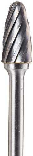 Image of Drill America SF-5NF Carbide Burr /Rotary File Tree Radius-End None-Ferrous for Aluminum 1 /2 inch Dia. x 1 inch Cut Length with 1 /4 inch Shank and 2-3 /4 inch Overall Length, DUL Series