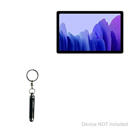 BoxWave Stylus Pen Compatible with Samsung Galaxy Tab A7 (7.0 in) - Bullet Capacitive Stylus, Mini Stylus Pen with Keyring Loop - Jet Black