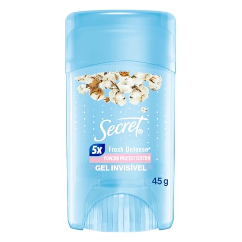 Secret Desodorante Antitranspirante em Gel Invisible Powder Protect Cotton 45 g