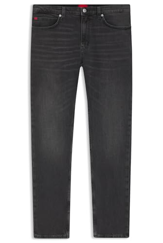 HUGO Mens 734 Extra-Slim-fit Jeans in Grey Stretch Denim