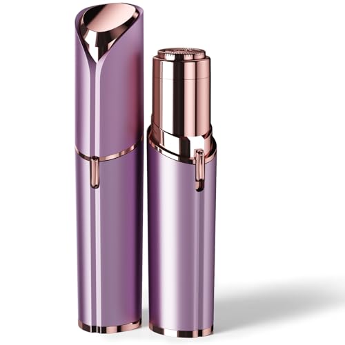 Image of Kradaa Facial Hair Removal for Women: Electric Face Razor with LED Light - Painless & Instant Results Mini Shaver for Travel Use (Purple)