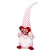 lefeindgdi Carina coppia di gnomo peluche bambola San Valentino, senza volto gnomo bambola, rosa cuore Kiss Me Love You, statuetta nana per casa e feste